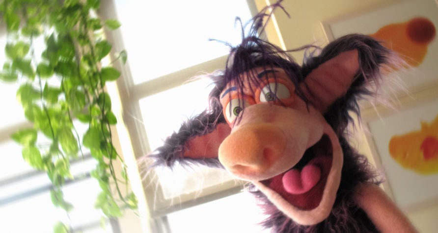 Purple monster puppet