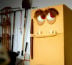 Refrigerator custom puppet with moving eyes
