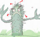 bacteria monster puppet design