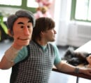 Custom lookalike puppet for Apple Japan. Head displayed to the camera