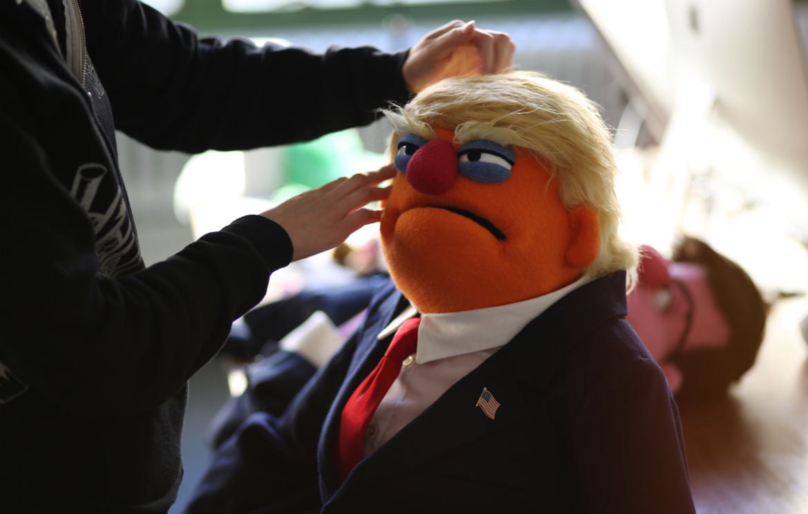 Marionnette personnalisée de Trump en cours de fabrication à New York