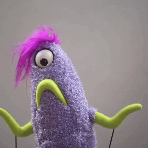 Purple monster puppet