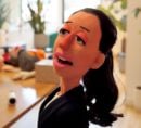 Claudia Sheinbaum puppet for a Mexican satirical TV show