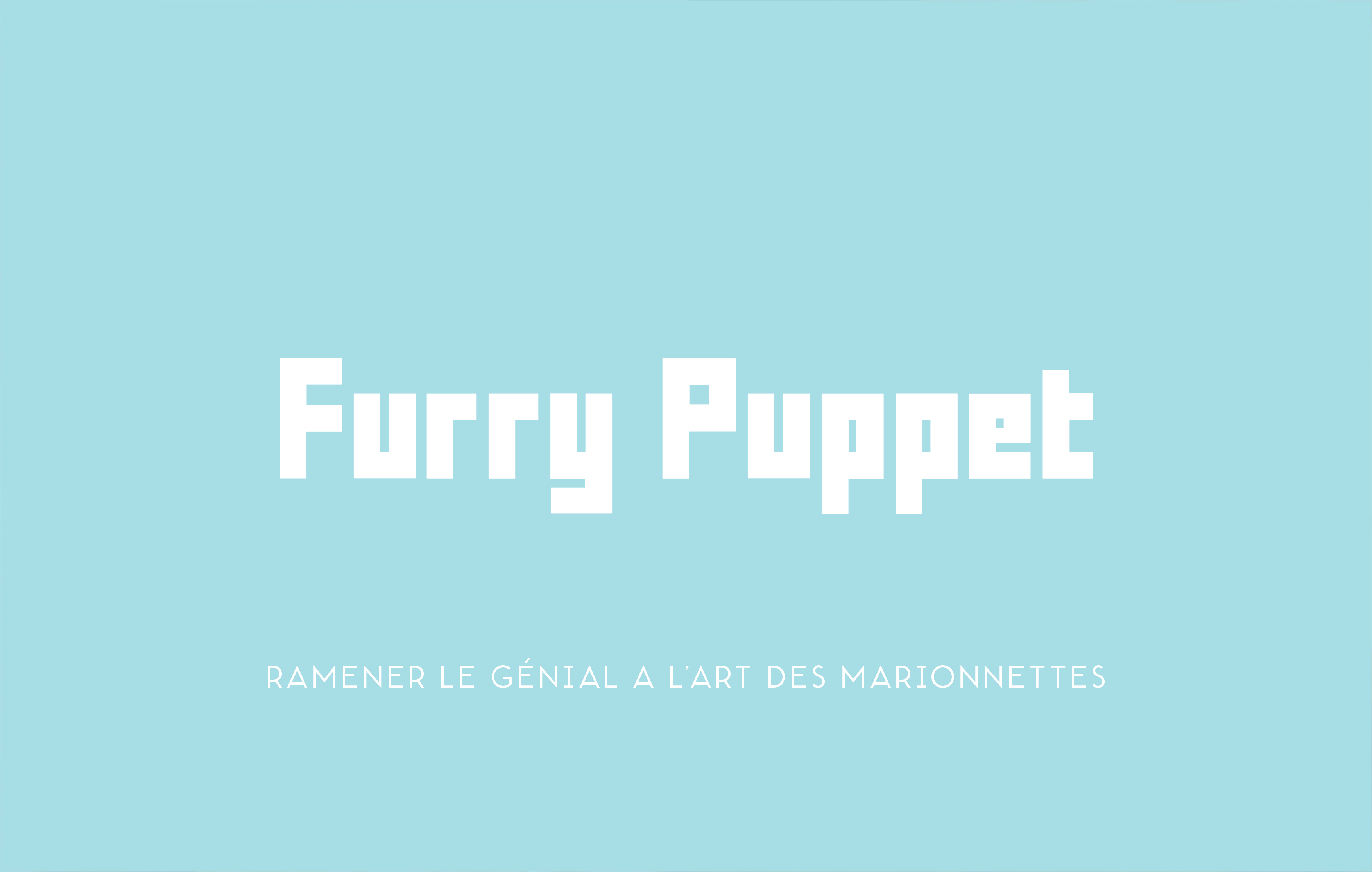 Logo de Furry Puppet avec le slogan 'Ramener le génial à l'art des marionnettes'