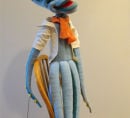 Custom puppet - smooth octopus with mechanical eyes